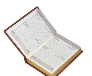 FIS 2023 Golden Pocket Diary Arabic English Soft Cover Bonded Leather Brown -FSDI10AEGB23BR