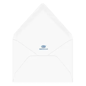 FIS Laid Paper Envelopes Glued, Pack of 25 Pcs. Moon Beam White Color, 136 x 204 mm Size, 100 GSM - FSEE1024GMWB25