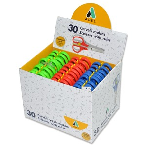 Adel Spring Loaded Scissors With Ruler 30Pcs - ALSE4012145811