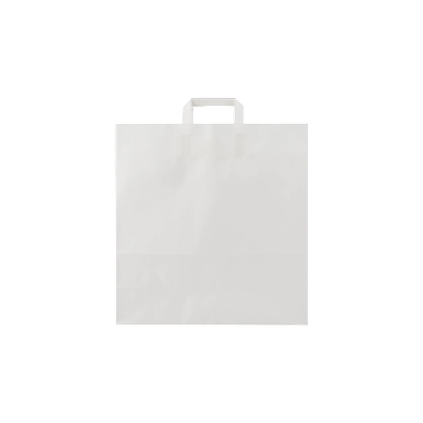 White Flat Handle Paper Bag 38x14x40 Cm 25Pieces
