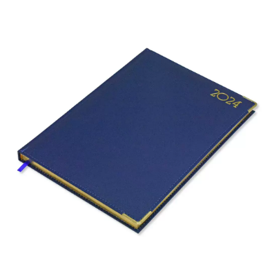 FIS A4 Golden Diary 2024 (English) Blue - FSDI44EG24BL