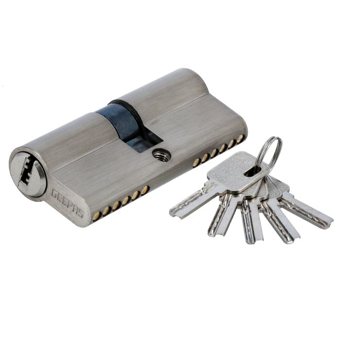Double Cylinder, 5 Keys Pin Cylinder, GHW65075 | Anti-Bump, Anti-Drill And Anti-Pick Door Lock With Key | High Security For Wooden, UPVC And Composite Doors
