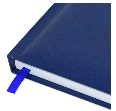 Fis 2024 A5 Diary,Gold Corners,English Vinyl 1Side Padded Blue -FSDI22E24BL