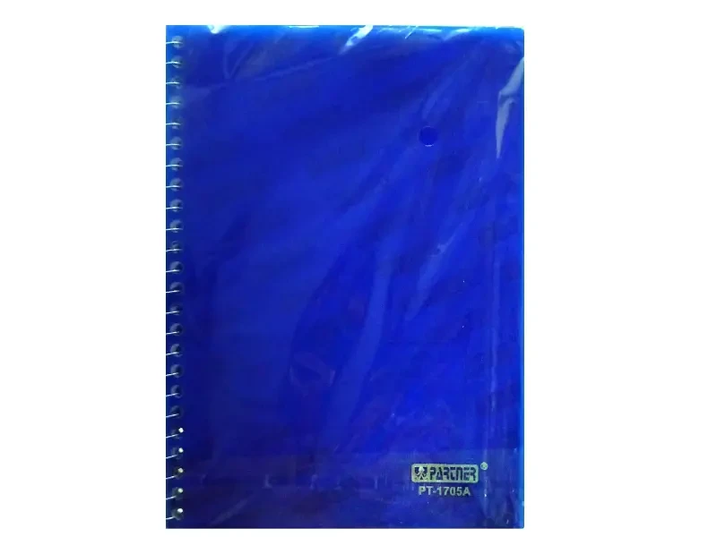 Partner 2 Pieces A5 Single Line Strong Pp Cover Spiral Note Book Blue