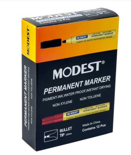 Modest Permanent Marker Bullet, Green (Pack of 12)