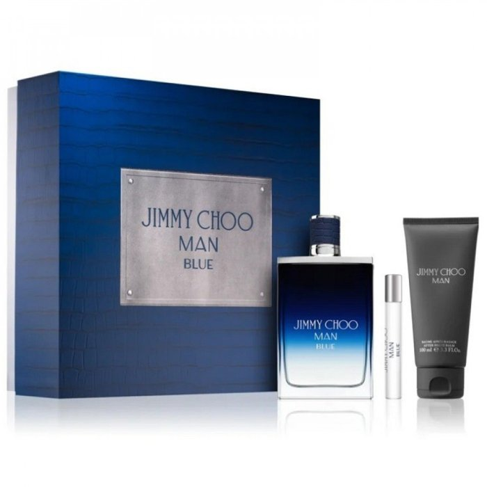 JIMMY CHOO MAN BLUE (M) SET EDT 100ML + EDT 7.5ML + SG 100ML