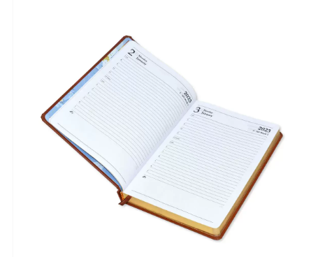 FIS Golden Diary 2023 (English) Chocolate, A5 - FSDI23EG23CH