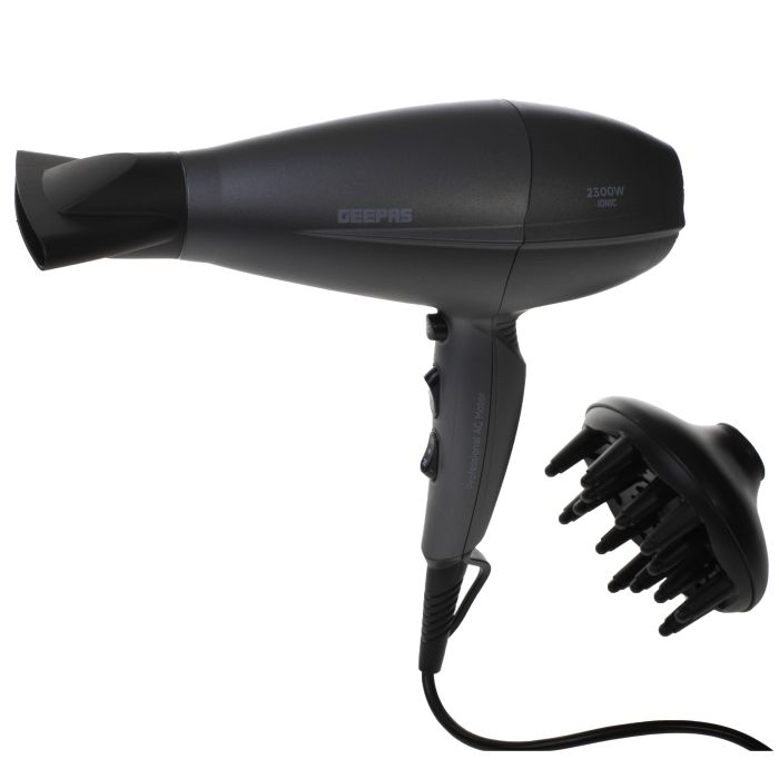 Geepas GHD86021UK 2300 Watt Powerful Hair Dryer With 2-Speed And 3 Temperature Settings, Cool Shot Function, Ionic Action - 2-Years Warranty