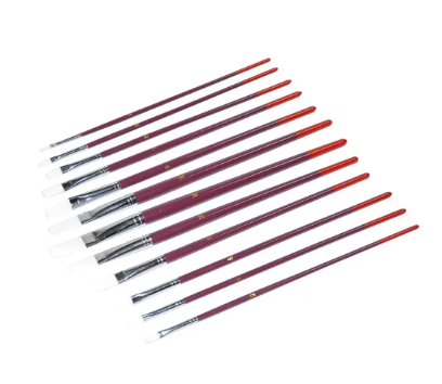 12-Piece Artmate Artist Brush, Flat. Assorted - JIAB449-12