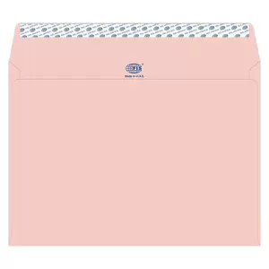 FIS Laid Paper Envelopes Peel & Seal, Pack of 50 Pcs. Pink Color, C4 (229 x 324 mm), 100 GSM - FSEE1042PPI50