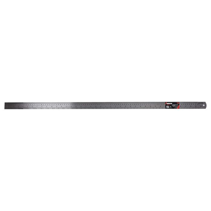 Geepas Stainless Steel Ruler - 100cm(40”) Precision Metal Ruler For Accurate Easy To Read Measurements For Office Engineering Drawings With Conversion Tables - Hanging Hole For Storage