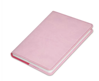FIS Executive Soft Cover Notebook, Italian Pu Cover, Single Ruled, 96 Sheets With Gift Box, Pink Color, A6 (105 X 148 mm) - FSNBA6PI