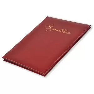 FIS Signature Book 10-Divisions Bonded Leather, Maroon - FSCL1-10BNMR
