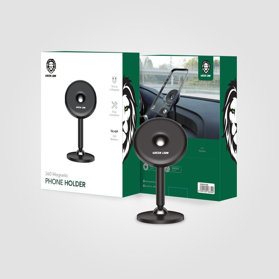 Green 360 Magnetic Phone Holder - Black