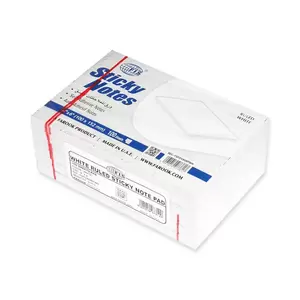 FIS Sticky Note Pad, 4X6 inches, Pack of 6, Ruled Pastel White -FSPO4X6RPWH