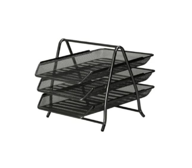 METAL MESH TRAY 3 TIERS BLACK NO.- JS2003 PD-104