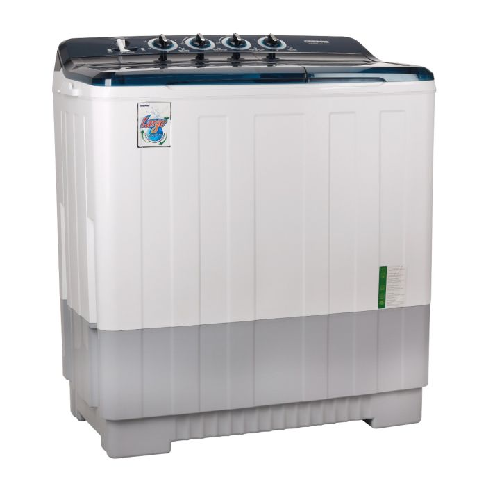 Geepas GSWM6491 Semi-Automatic Washing Machine, 18KG - Portable Twin Tub Design - Transparent Tub Covers - Magic Filter - High Graded & ABS Body - Big Pulsator