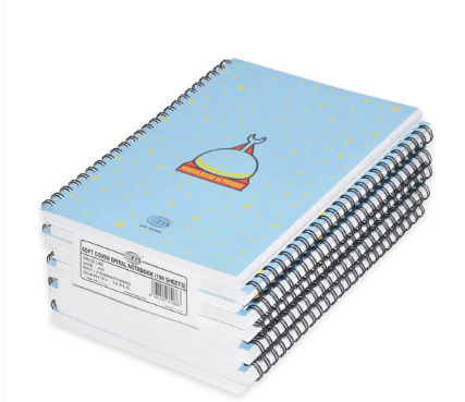10-Piece FIS Spiral Soft Cover Notebook Single Line A5, 100-Sheets - FSNBA51908S