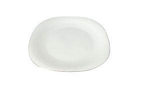 Royalford Opal Imperial Serving Plate - Opalware - White - 115 INCH