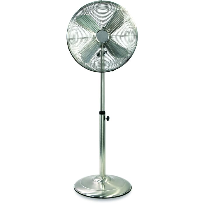 Geepas GF21116UK 16'' 50W Pedestal Fan - Electric Oscillating/Rotating Floor Standing Pedestal Air Cooling Fan - 3-Speed Options, 2 Adjustable Positions - Ideal For Home And Office | 2 Years Warranty