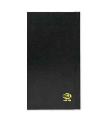 Fis 2024 Slim Diary Vinyl 1 Side Padded English & French - Black -FSDI59EFN24BK