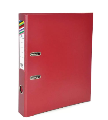 Pack of 24 Pieces Fixed Mechanism Box File Red/Silver