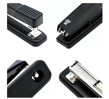 FIS Metal Office Stapler with Max 200 Capacity Staple Pins, Full Strip No. 24/6&26/6 mm, depth 123 mm, 25 Sheets,Black -FSSFN76BK