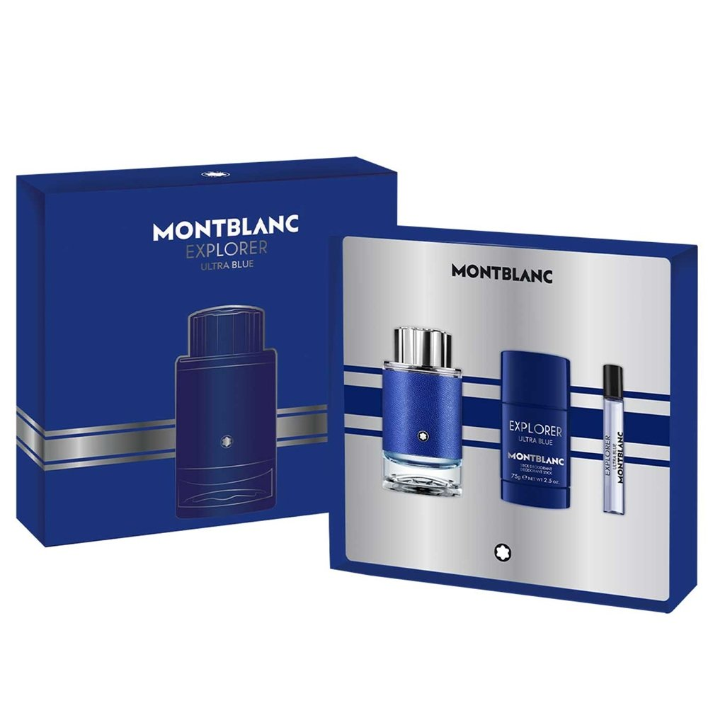 MONT BLANC EXPLORER ULTRA BLUE (M) SET EDP 100ML + EDP 7.5ML + DEO STICK 75G