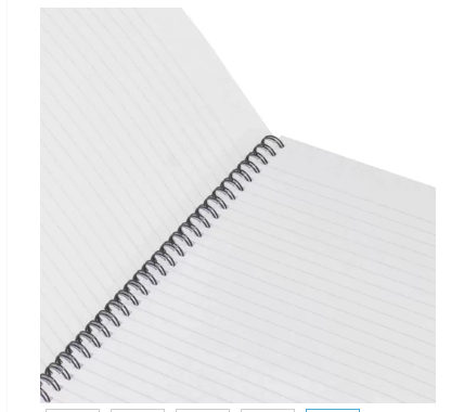 LIGHT Pack of 10 Spiral Soft Cover Notebook, Single Line , 10X8 Inches (25.4 X 20.32 cm) 100 Sheets - LINB1081710S