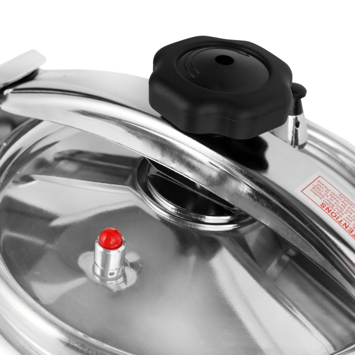 Royalford 5 L Aluminum Pressure Cooker- RF11173| Equipped With Multi-Safety Device And Unique Pressure Indicator| Durable Aluminum Alloy Construction With Firm Handles| Compatible With Gas, Ceramic An