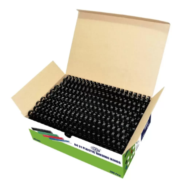 FIS Plastic Binding Rings (160 Sheets, 19mm, FSBD19BK)