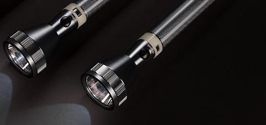 DOMEA Rechargeable LED Flash Light | Super Bright Torch Light| 5000mAh Battery With Up To 4 Hours Of Working| Unbreakable Glass | Water Resistant Charging Port | 5W High Power LED, Set Of 2