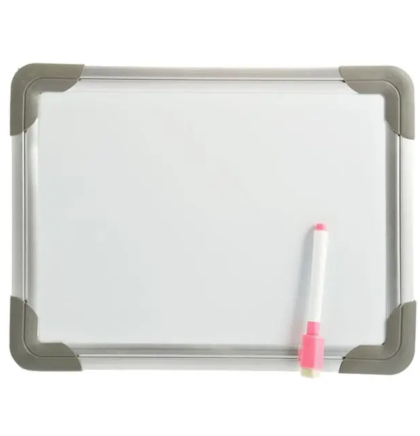 Partner Mini Dry Erase Board with Eraser Pen Pink