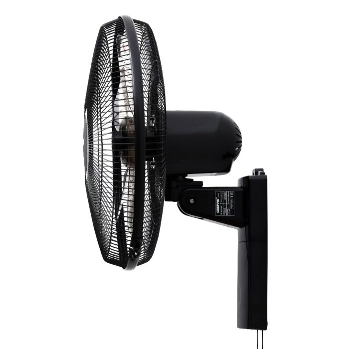 Geepas GF9483 16-Inch Wall Fan - 3 Speed Settings With 2 Pull String Cords | 5 Leaf Blades | Perfect For Home, Work Room Or Office Use | 2 Year Warranty