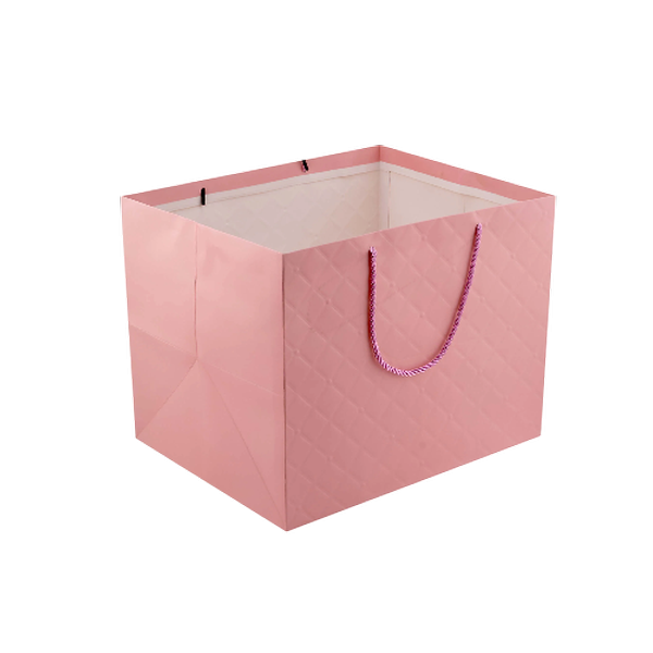 Gift Pink Paper Bag 20x20x30 Cm 10 Piece