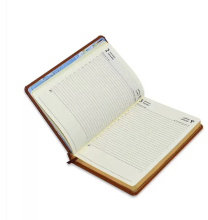 FIS Golden A5 Diary 2023 (Arabic/English) Brown - FSDI19AEG23BR