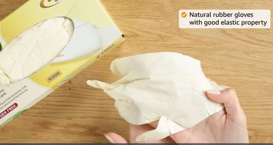 Falcon Latex Gloves MEDIUM Powder Free (1 Pack X 100 Pieces)