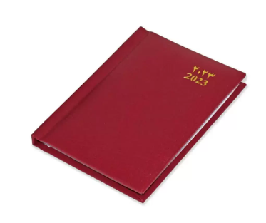 FIS 2023 Pocket Diary Arabic English Vinyl 1 Side Padded Week View Maroon -FSDI12AE23MR