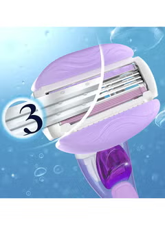 3-Piece Freesia Razor Blade Set, Purple