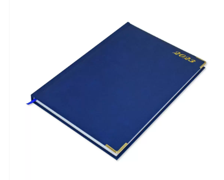 FIS A4 Diary 2023 English (Golden Corners) Blue - FSDI42E23BL