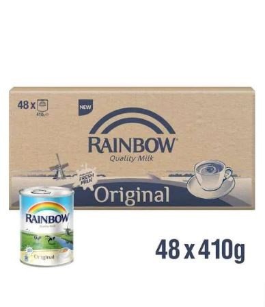 Rainbow Evaporated Milk 410g Pack of 48