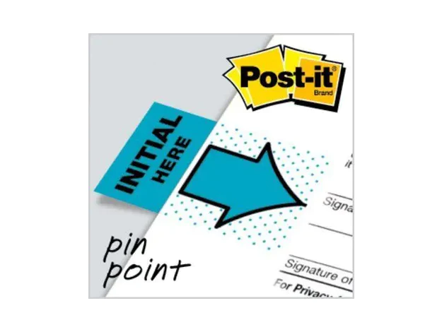 3M Post-It Flags Initial here 680-IH2, 50 Flags-Dispenser, 2/Pack