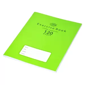FIS Exercise Books 5 mm Square with Left Margin, 120 Pages, Pack of 12 Pieces, 16.5 x 21 cm Size - FSEBSQ05120N