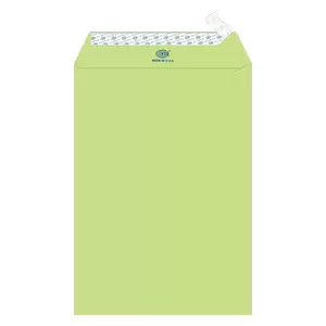FIS Executive Laid Paper Envelopes Peel & Seal, Pack of 25 Pcs. Green Color, 10 x 7 inch Size, 100 GSM - FSEE1033PGRB25