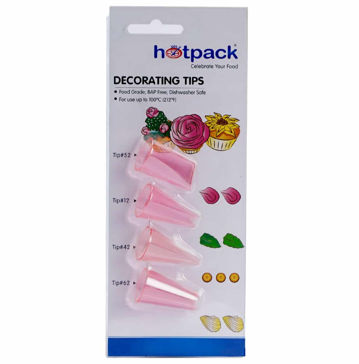 Decorating Tips Pink 4 Nozzles