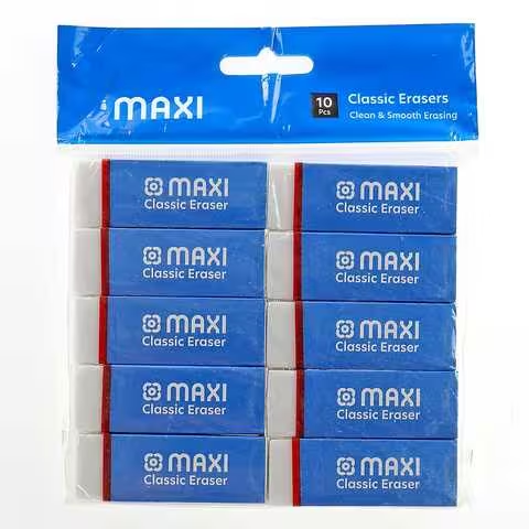 Maxi Classic Dust Free Classic Eraser White 10