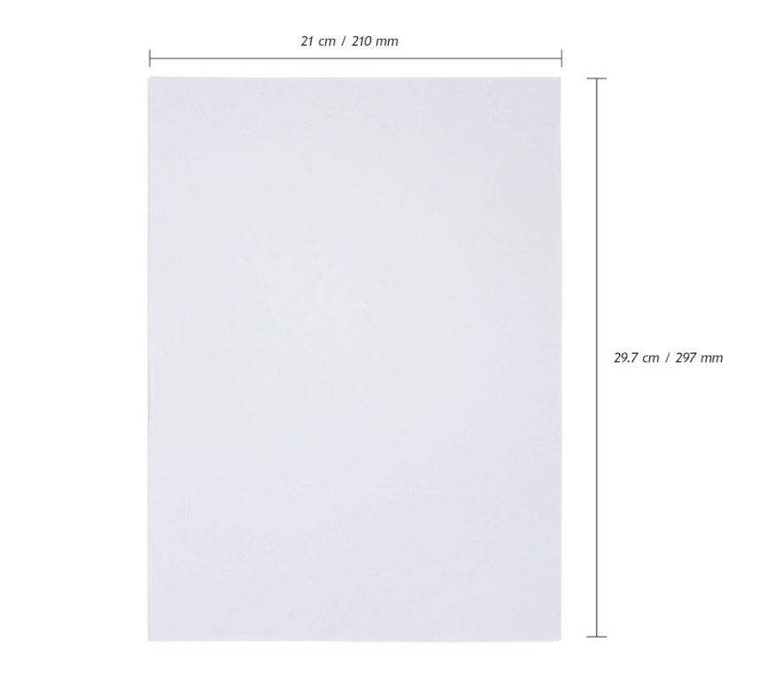 Deluxe 230gsm 100-Piece A4 Embossed Binding Sheet - White