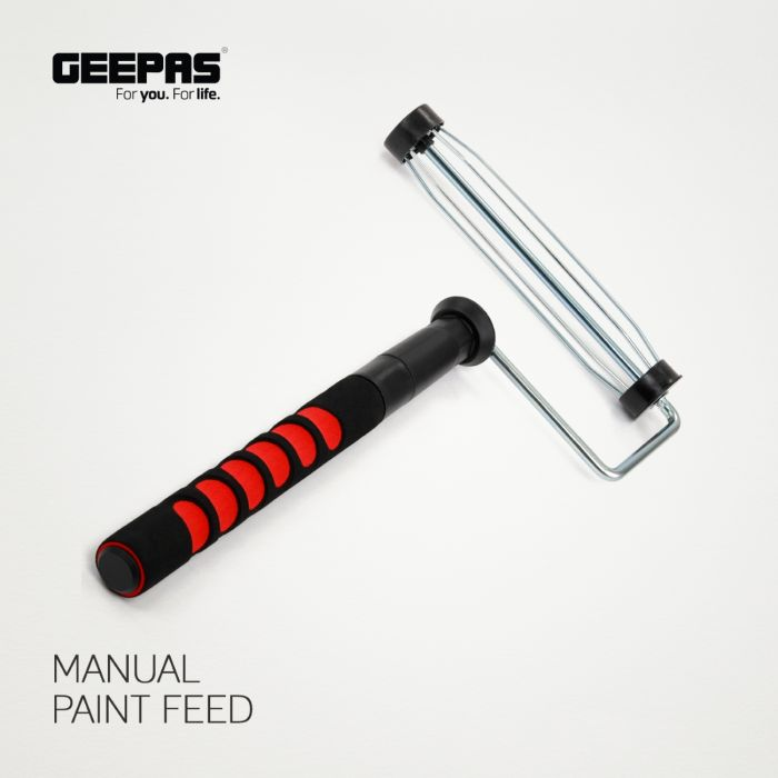 9" Heavy Duty Paint Roller With Extendable Handle - Soft Padded Grip, Easily Interchangeable Rollers For Wall Decorating - Easy Reach Wall Roller