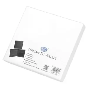 FIS Wallet Italian PU 10x10.5cm, Black - FSPQWALLETPUBK