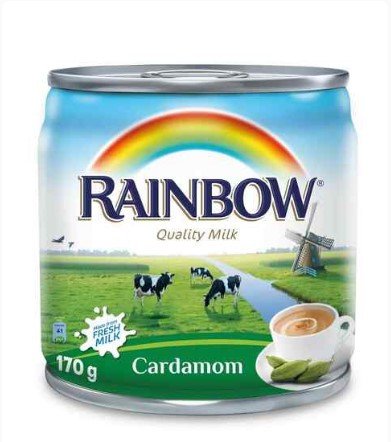 Rainbow Evaporated Milk Cardamom Vitamin D 170g